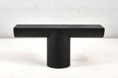 Brueton Tee Black Grasscloth Console Table by J Wade Beam 1970 - 2439360