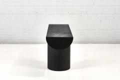 Brueton Tee Black Grasscloth Console Table by J Wade Beam 1970 - 2439361