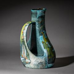 Bruno Baratti Pesaro Color Glazed Ceramic Jug by Bruno Baratti Pesaro Italy Mid 20th Century - 4547646