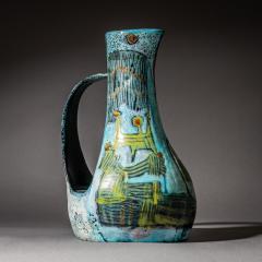 Bruno Baratti Pesaro Color Glazed Ceramic Jug by Bruno Baratti Pesaro Italy Mid 20th Century - 4547649