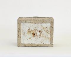 Bruno Gambone BRUNO GAMBONE ITALIAN CERAMIC VASE WITH CREAM AND BROWN DECORATION - 2498330