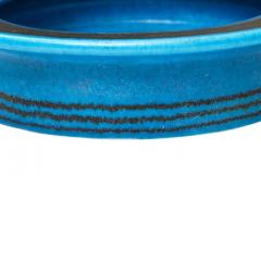 Bruno Gambone Bruno Gambone Bowl Ceramic Bullseye Blue Stripes Signed - 2754469