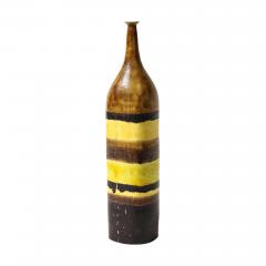 Bruno Gambone Bruno Gambone Lamp Base Ceramic Stripes Brown Yellow Black Signed - 4432796