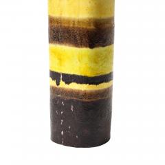 Bruno Gambone Bruno Gambone Lamp Base Ceramic Stripes Brown Yellow Black Signed - 4432799