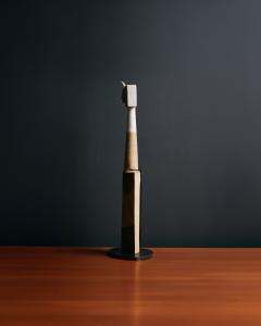 Bruno Gambone Ceramic Sculpture with Steel Base by Bruno Gambone Italy c 1990 - 4573501