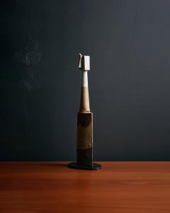 Bruno Gambone Ceramic Sculpture with Steel Base by Bruno Gambone Italy c 1990 - 4573505