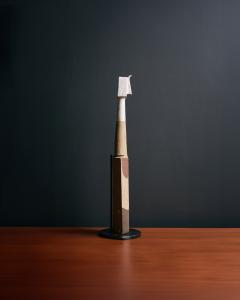 Bruno Gambone Ceramic Sculpture with Steel Base by Bruno Gambone Italy c 1990 - 4573506