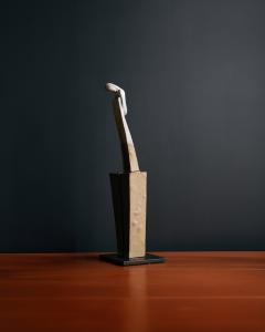 Bruno Gambone Ceramic Sculpture with Steel Base by Bruno Gambone Italy c 1990 - 4573558