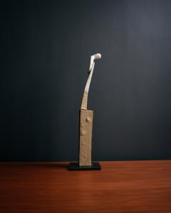Bruno Gambone Ceramic Sculpture with Steel Base by Bruno Gambone Italy c 1990 - 4573559