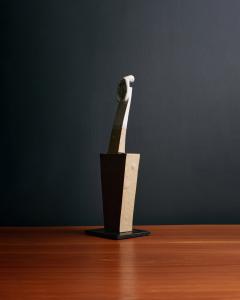 Bruno Gambone Ceramic Sculpture with Steel Base by Bruno Gambone Italy c 1990 - 4573560