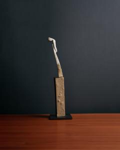 Bruno Gambone Ceramic Sculpture with Steel Base by Bruno Gambone Italy c 1990 - 4573563