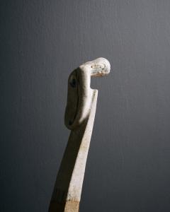 Bruno Gambone Ceramic Sculpture with Steel Base by Bruno Gambone Italy c 1990 - 4573565