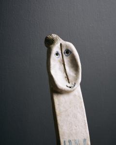 Bruno Gambone Ceramic Sculpture with Steel Base by Bruno Gambone Italy c 1990 - 4573566