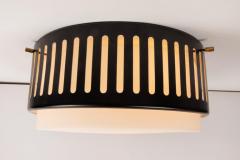 Bruno Gatta 1950s Stilnovo Glass and Metal Ceiling Lamp by Bruno Gatta - 1194754
