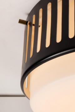 Bruno Gatta 1950s Stilnovo Glass and Metal Ceiling Lamp by Bruno Gatta - 1194761