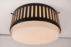 Bruno Gatta 1950s Stilnovo Glass and Metal Ceiling Lamp by Bruno Gatta - 1194762