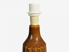 Bruno Karlsson Large Table Lamp Brown Stoneware Sweden 1960s - 4491979