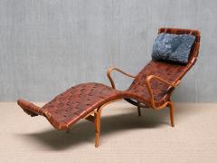 Bruno Mathsson Bruno Mathsson Pernilla 3 Chaise Longue in Brown Leather Karl Mathsson 1944 - 4032364