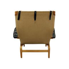 Bruno Mathsson Bruno Mathsson Pernilla Loung Chair with Tufted Black Leather 1969 signed  - 898924