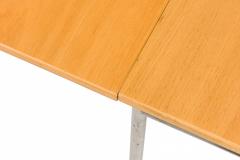 Bruno Mathsson Bruno Mathsson Swedish Mid Century Drop Leaf Wood And Steel Rolling Work Table - 3169572