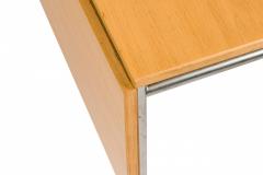 Bruno Mathsson Bruno Mathsson Swedish Mid Century Drop Leaf Wood And Steel Rolling Work Table - 3169573