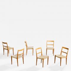 Bruno Mathsson Dining Room Chairs with Birch and Webbing Sweden 1965 - 4770947