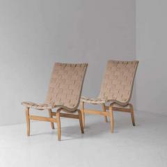 Bruno Mathsson Pair of Bruno Mathsson Armchairs Model Eva Swedish Production 1960 - 3349449