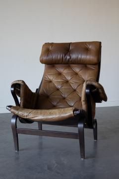 Bruno Mathsson Pernilla Leather Lounge Chairs by Bruno Mathsson for DUX - 4580900