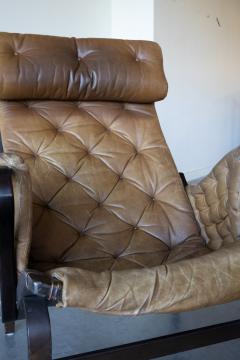 Bruno Mathsson Pernilla Leather Lounge Chairs by Bruno Mathsson for DUX - 4580913