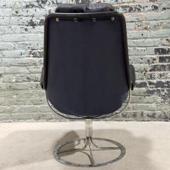 Bruno Mathsson Suede and Leather Jetson Swivel Chair Dux Sweden 1969 - 3609579