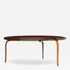 Bruno Mathsson Swedish Teak and Birch Round Annika Coffee Table by Bruno Mathsson - 398867