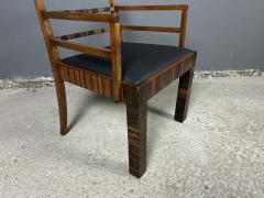 Bruno Paul 1930s Bruno Paul exceptional pair Rationalist armchairs in Macassar Ebony - 4559336