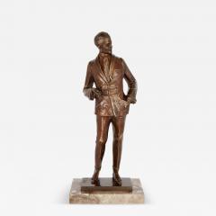 Bruno Zach Patinated bronze Art Deco figural sculpture signed by Bruno Zach - 3991781