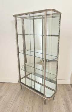 Brushed Steel Mirrored French Display Case Vitrine circa 1920 - 4718221