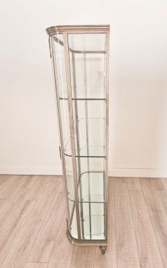 Brushed Steel Mirrored French Display Case Vitrine circa 1920 - 4720441