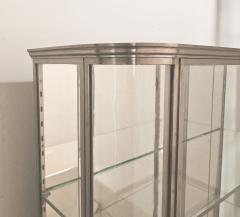 Brushed Steel Mirrored French Display Case Vitrine circa 1920 - 4720442