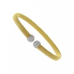 Brushed Tubogas Bracelet with Diamonds - 3952494