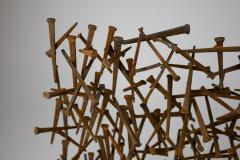 Brutalist Abstract Nail Sculpture in the Style of Harry Bertoia - 2243735