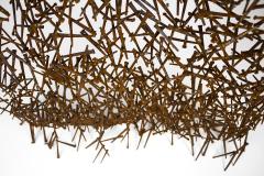 Brutalist Abstract Nail Sculpture in the Style of Harry Bertoia - 2243738
