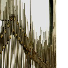 Brutalist Artisan Mirror with Welded Rods 1970s - 674496