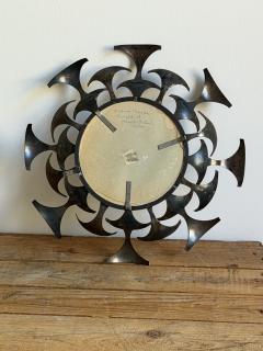 Brutalist Bent Metal Sunburst Mirror 1974 - 4603017