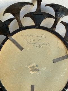 Brutalist Bent Metal Sunburst Mirror 1974 - 4603019