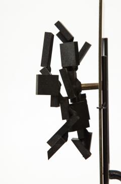 Brutalist Bronze Piece on Stand 20th Century - 1327143