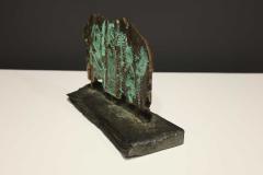 Brutalist Bronze Sculpture on Stand with Sedimentary Base - 2336710