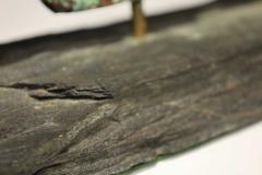 Brutalist Bronze Sculpture on Stand with Sedimentary Base - 2336717