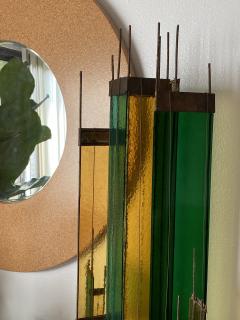 Brutalist Bronze and Glass Sculpture - 2444787