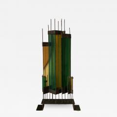 Brutalist Bronze and Glass Sculpture - 2451429