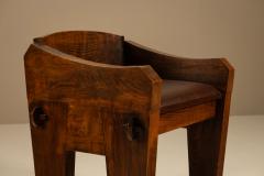 Brutalist Bulky Artisanal Chair in Wood 1960s - 4436532