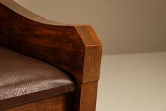 Brutalist Bulky Artisanal Chair in Wood 1960s - 4436535