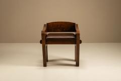 Brutalist Bulky Artisanal Chair in Wood 1960s - 4436539